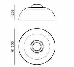 Applique ou plafonnier, Demi, transparent, blanc, LED, dim, 3000K, 3748 lm, Ø70cm, H29,6cm - Stilnovo