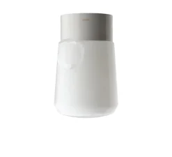 Applique ou plafonnier de salle de bain, Light.o.016, avec glass017, IP44, blanc, Ø12cm, H19cm - ZANGRA