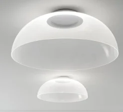 Applique ou plafonnier, Demi, transparent, blanc, LED, dim, 3000K, 6219 lm, Ø95cm, H38,9cm - Stilnovo