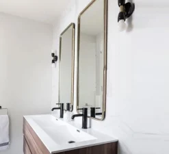 Applique ou plafonnier double, Light.036 , noir, laiton, H17,2cm, P8cm - Zangra