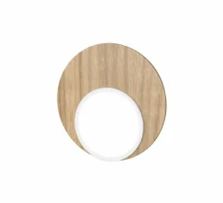 Applique ou plafonnier, Dot 02, chêne, LED, 2700K, 200 lm, Ø17,2cm, P3,3cm - Tunto