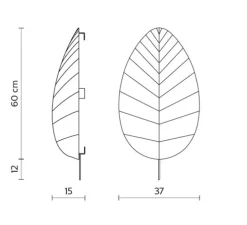Applique ou plafonnier, Eden Adamo, blanc, L38cm, H72cm - Karman