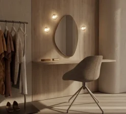 Applique ou plafonnier encastrable, Hado, T1331, transparent, Ø10cm, H7cm - Aromas del Campo