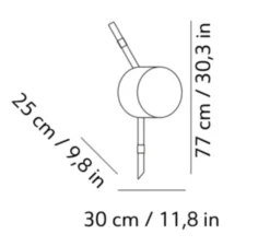 Applique ou plafonnier, Floed, bronze, L30cm, H77cm - KDLN