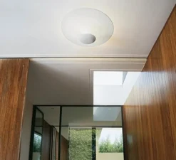 Applique ou plafonnier, Funnel 2004, blanc, LED, 2700K, 420lm, Ø22cm, H9cm - Vibia