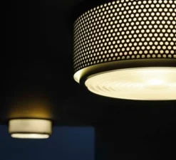 Applique ou Plafonnier, G13, Pierre Guariche, Medium ,dimmable, noir, Ø25cm, H15cm - Sammode