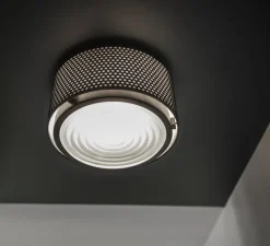 Applique ou Plafonnier, G13, Pierre Guariche, Medium ,dimmable, noir, Ø25cm, H15cm - Sammode