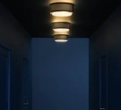 Applique ou plafonnier, G13 Small , Dimmable, noir, Ø17cm, H15cm, Pierre Guariche - Sammode