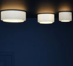 Applique ou Plafonnier, G13 Small , dimmable, blanc, Ø17cm, H15cm - Sammode