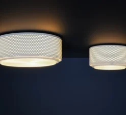 Applique ou plafonnier, G13 Medium , dimmable, blanc, Ø25cm, H15cm - Sammode