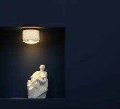 Applique ou plafonnier, G13 Medium , dimmable, blanc, Ø25cm, H15cm - Sammode