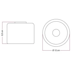 Applique ou plafonnier, Ghost , blanc et transparent, IP44, L12cm, H9cm-Creative Cables