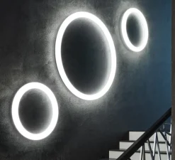 Applique ou plafonnier, Giotto, blanc, LED, dim, 2700K, 3200lm, Ø140cm, H7cm - Slide