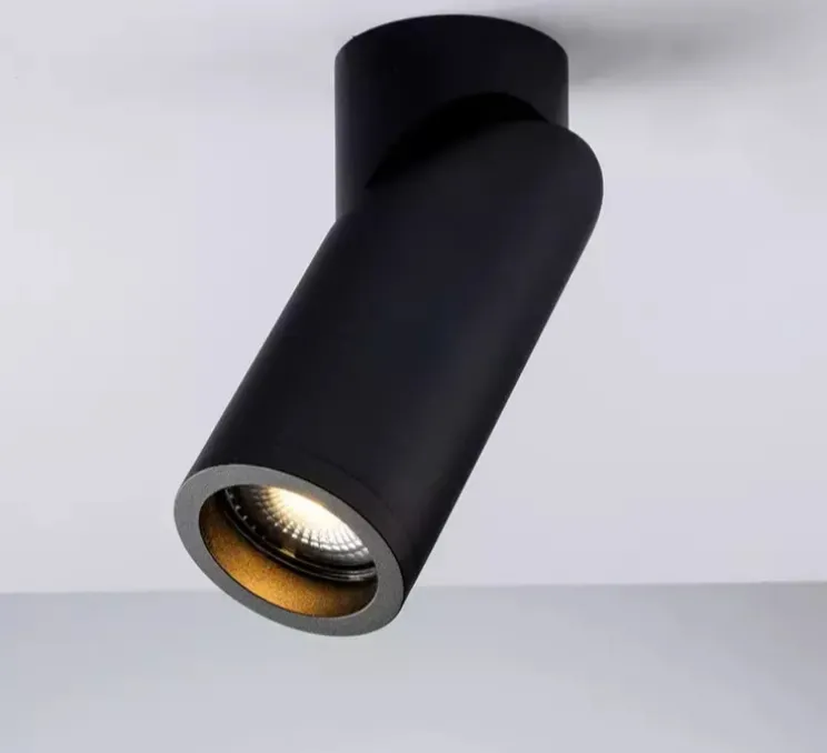 Applique ou plafonnier, Génisse, noir, Ø6cm, H15,5cm - Nedgis