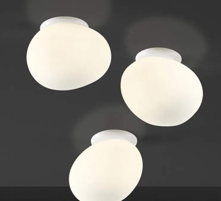 Applique ou plafonnier, Gregg MIDI, blanc, IP44, LED éco, 2700K, 830lm, Ø17cm, H21cm - Foscarini