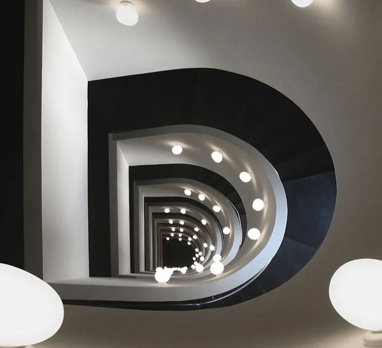 Applique ou plafonnier, Gregg Piccola, classe II, blanc, IP40, L13cm, H12cm - Foscarini