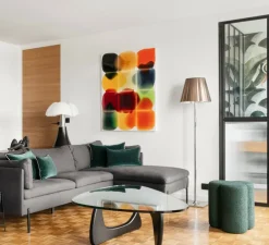 Applique ou plafonnier, IC Lights C/W1, opalin et noir, L21,6cm, H20cm - Flos