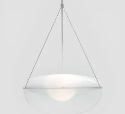 Applique ou plafonnier, Iris, A/B, argent, LED, dim, Dali, 3000K, Ø60cm, H30cm - A-N-D