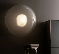 Applique ou plafonnier, Iris, A, argent, LED, dim, 1-10V, 3000K, Ø60cm, H20cm - A-N-D