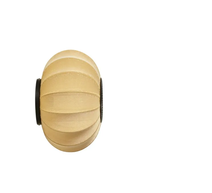 Applique ou plafonnier, Knit Wit, oval, jaune, lever de soleil, Ø45cm, H26cm - Made by Hand