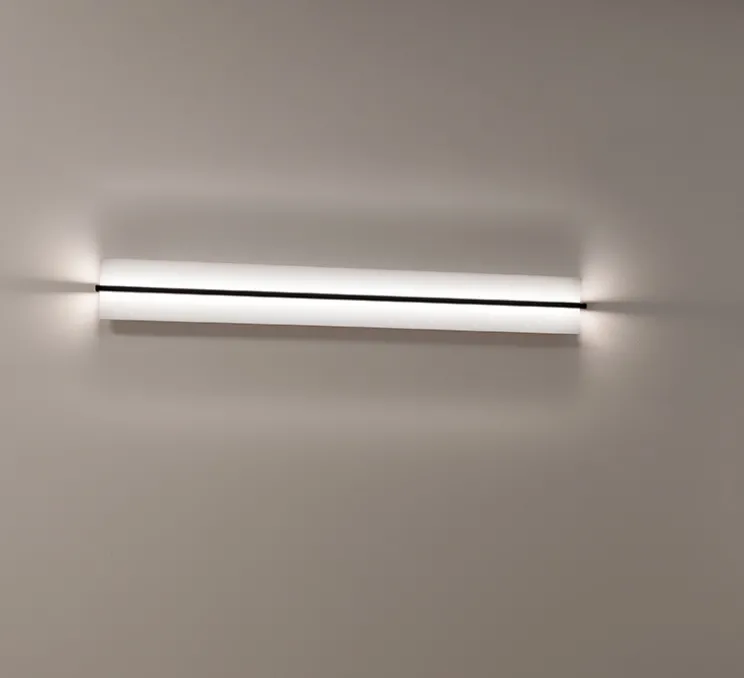 Applique ou plafonnier, Kontur 6418, blanc et noir, LED, 2700K, 3876lm, L20cm, H162cm - Vibia
