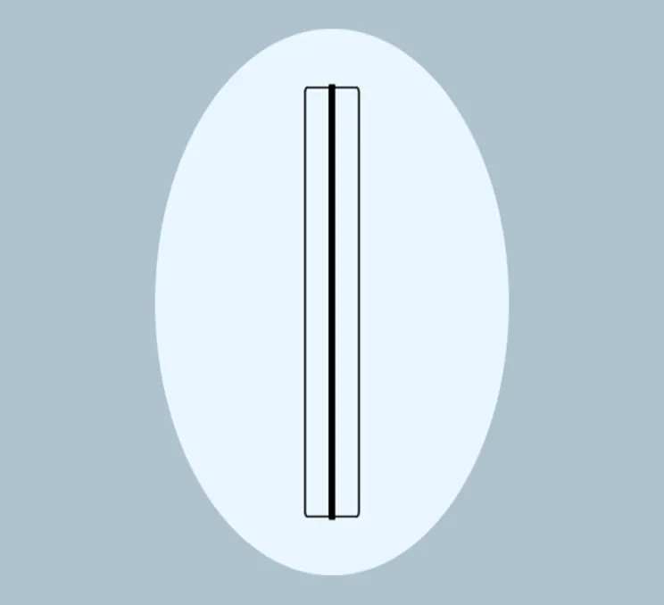 Applique ou plafonnier, Kontur 6418, blanc et noir, LED, 2700K, 3876lm, L20cm, H162cm - Vibia