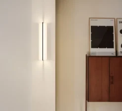 Applique ou plafonnier, Kontur 6414, noir et blanc, dim, LED, 2700K, 2381 lm, L20cm, H92cm - Vibia