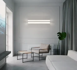 Applique ou plafonnier, Kontur 6416, blanc et noir, LED, 2700K, 2907lm, L20cm, H122cm - Vibia