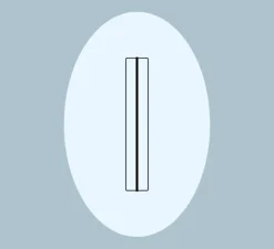 Applique ou plafonnier, Kontur 6416, blanc et noir, LED, 2700K, 2907lm, L20cm, H122cm - Vibia