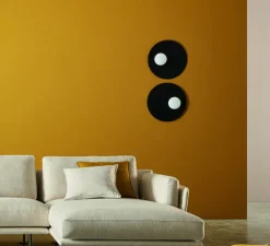 Applique ou plafonnier, Kwic 36, noir, LED, 2700K, 2029lm, Ø36cm - Axolight