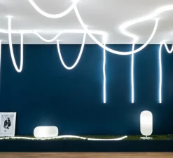 Applique ou plafonnier, La Linea, blanc, IP65, LED, 3000K, 4800lm, Ø5cm, L500cm - Artemide