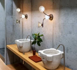 Applique ou plafonnier, Linfa 565.43, titanium, IP40, LED, dim, 2700K, 1050 lm, L21cm, H44cm - Tooy