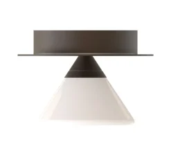 Applique ou plafonnier, Linfa 565.41, titanium, IP40, LED, dim, 2700K, 350 lm, Ø12cm, H13cm - Tooy