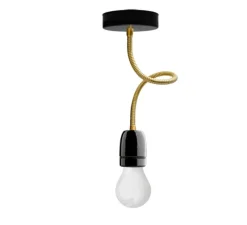 Applique ou plafonnier, Light.040, noir et or, LED, Ø10cm, H48cm - ZANGRA