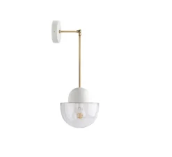 Applique ou plafonnier, light.036, avec glass027, porcelaine blanche, Ø16,5cm, H11cm - Zangra