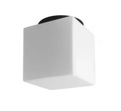 Applique ou plafonnier, light.o.120, noir, IP44, L14cm, H15,6cm - Zangra