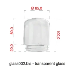 Applique ou plafonnier, light.005, avec glass002.bis, noir, Ø8,5cm, H13,4cm - Zangra