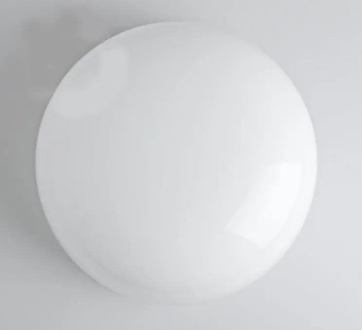 Applique ou plafonnier, light.077, verre soufflé blanc, Ø25cm, H12cm - Zangra