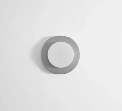 Applique ou plafonnier, Lia, argent et blanc, IP44, Ø30cm, H9,5cm - Eno Studio