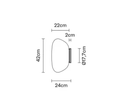 Applique ou plafonnier, Lumi, blanc, IP40, Ø42cm, P24cm - Fabbian