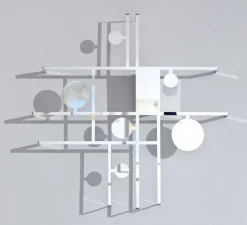 Applique ou plafonnier, Manifesto, Miroir, LED, dim, 2700K, 2020 lm, Ø61cm, H61cm - Axolight