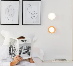 Applique ou plafonnier, MAY, blanc, IP44, LED, 2700K, 300 lm, Ø12cm, P8cm - Faro