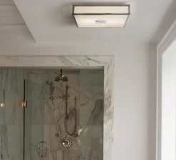 Applique ou plafonnier, Mashiko 400 Square, chrome, IP44, LED, L40cm, H8,7cm - Astro Lighting