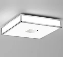 Applique ou plafonnier, Mashiko 400 Square, chrome, IP44, LED, L40cm, H8,7cm - Astro Lighting