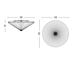 Applique ou plafonnier, Matin Flush Mount 380, violet lavande, Ø38cm, H16cm - Hay