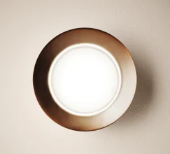 Applique ou plafonnier, Maine A-3410L, cuivre métallique, LED, 2700K, Ø18,5cm, H7,4cm - Estiluz