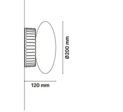 Applique ou plafonnier, Mami, small, blanc mat, IP44, LED, dim, 3000K, Ø20cm, P12cm - Penta