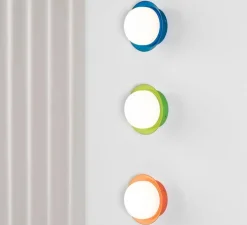 Applique ou plafonnier, MAY, bleu, IP44, LED, 2700K, 300 lm, Ø12cm, P8cm - Faro