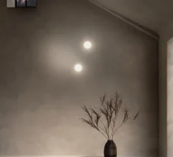 Applique ou plafonnier, Mami, medium, blanc mat, IP44, LED, dim, 3000K, Ø30cm, P15cm - Penta