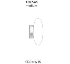 Applique ou plafonnier, Mami, medium, blanc mat, IP44, LED, dim, 3000K, Ø30cm, P15cm - Penta